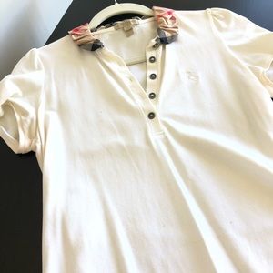 Burberry London Short Puff Sleeve Polo